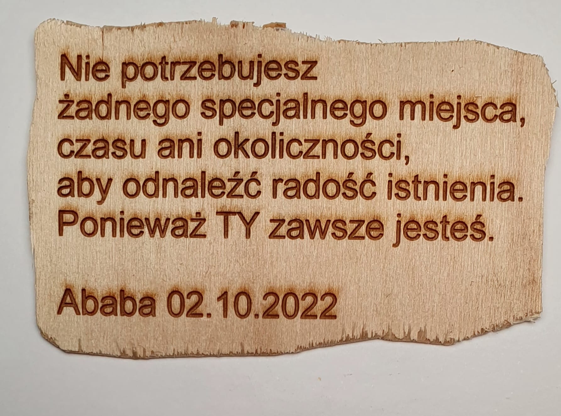 Reflection Holztafel